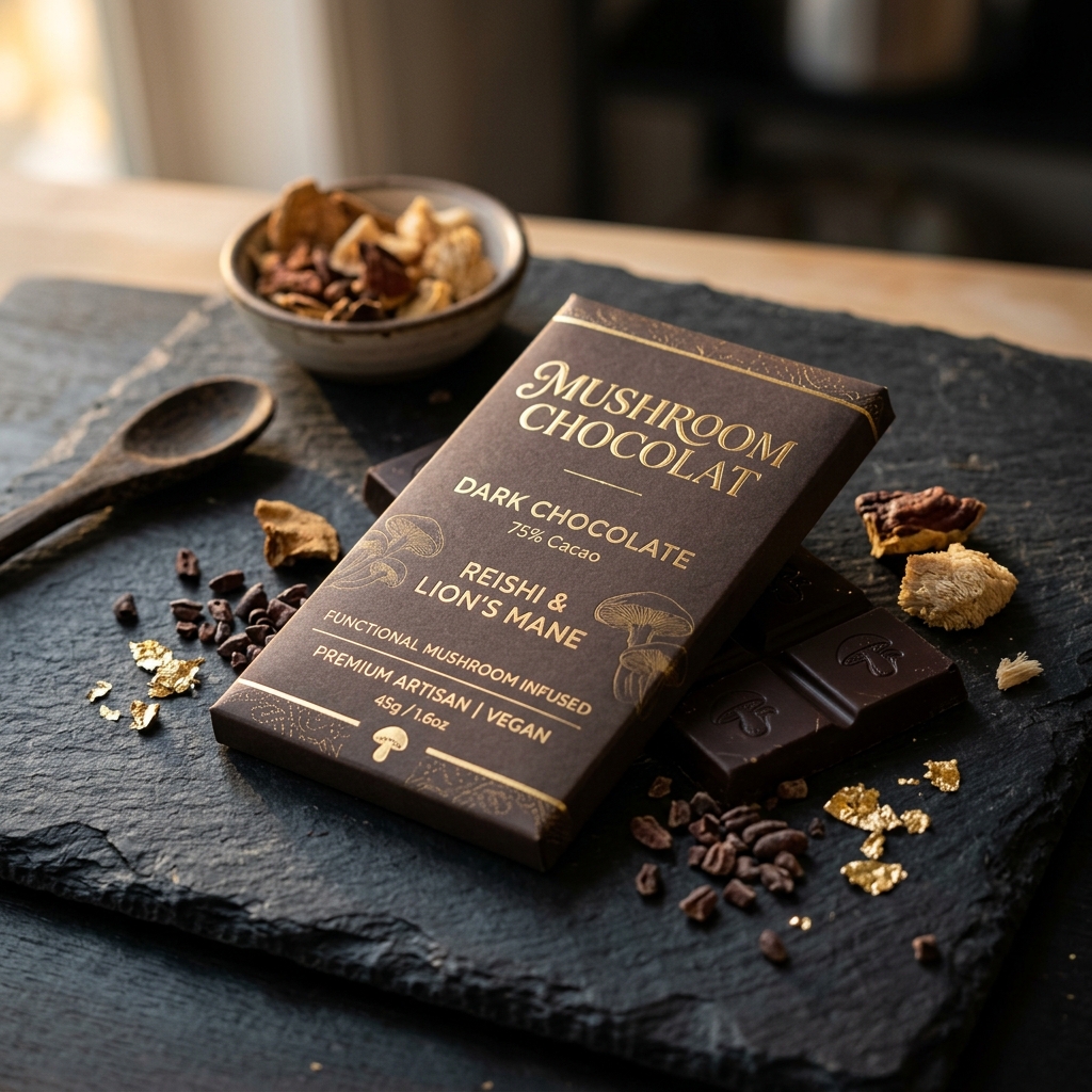 Adaptogenic Mushroom Chocolate Bar